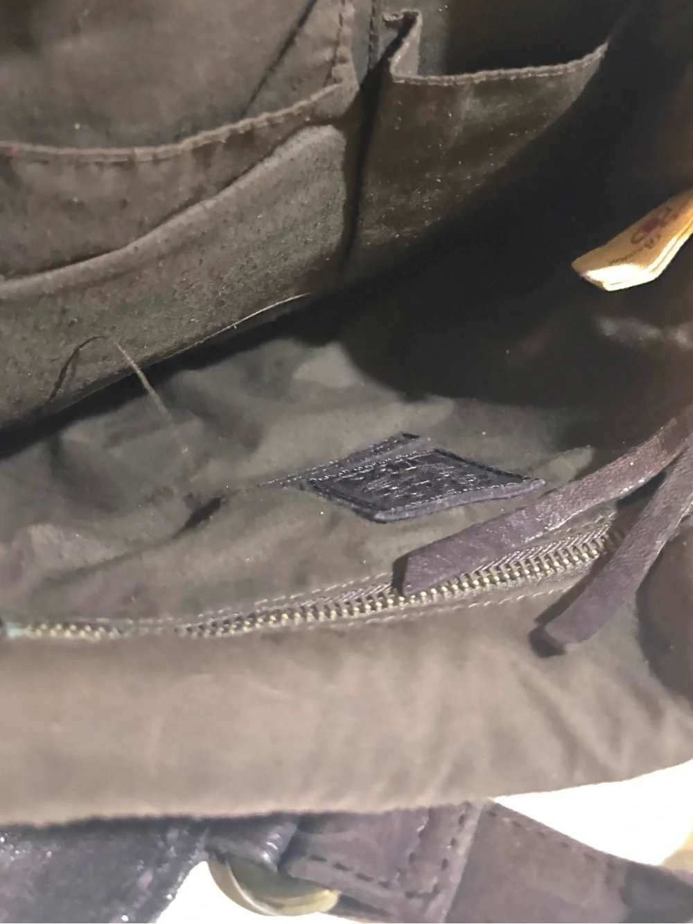 Lucky Brand Dark Brown distressed Leather crossbody Bag